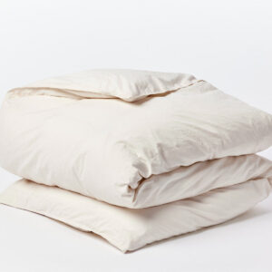 Indigo Chambray Lightweight Crinkled Organic Percale Duvet Cover
