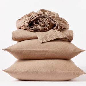 Alpine White Breathable Organic Linen Sheet Set for Everyday Bedding