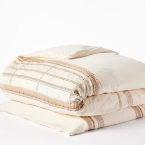 Natural Undyed with Fawn Organic Cotton Duvet Cover