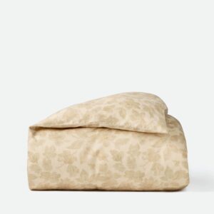 Celadon Breathable Printed Floral Organic Sateen Duvet Cover