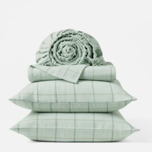 Alpine White Soft Brushed Organic Flannel Sheet Set for Bedroom Styling