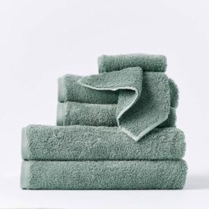 Plush Long-Loop Organic Cotton Towel Set - Seafoam
