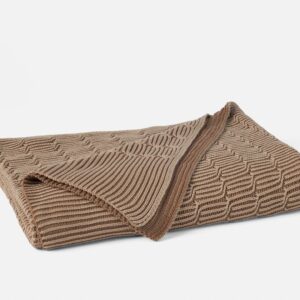 Thyme Breathable Knit Reversible Organic Cotton Throw Blanket