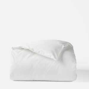 Alpine White Smooth Organic Sateen Duvet Cover