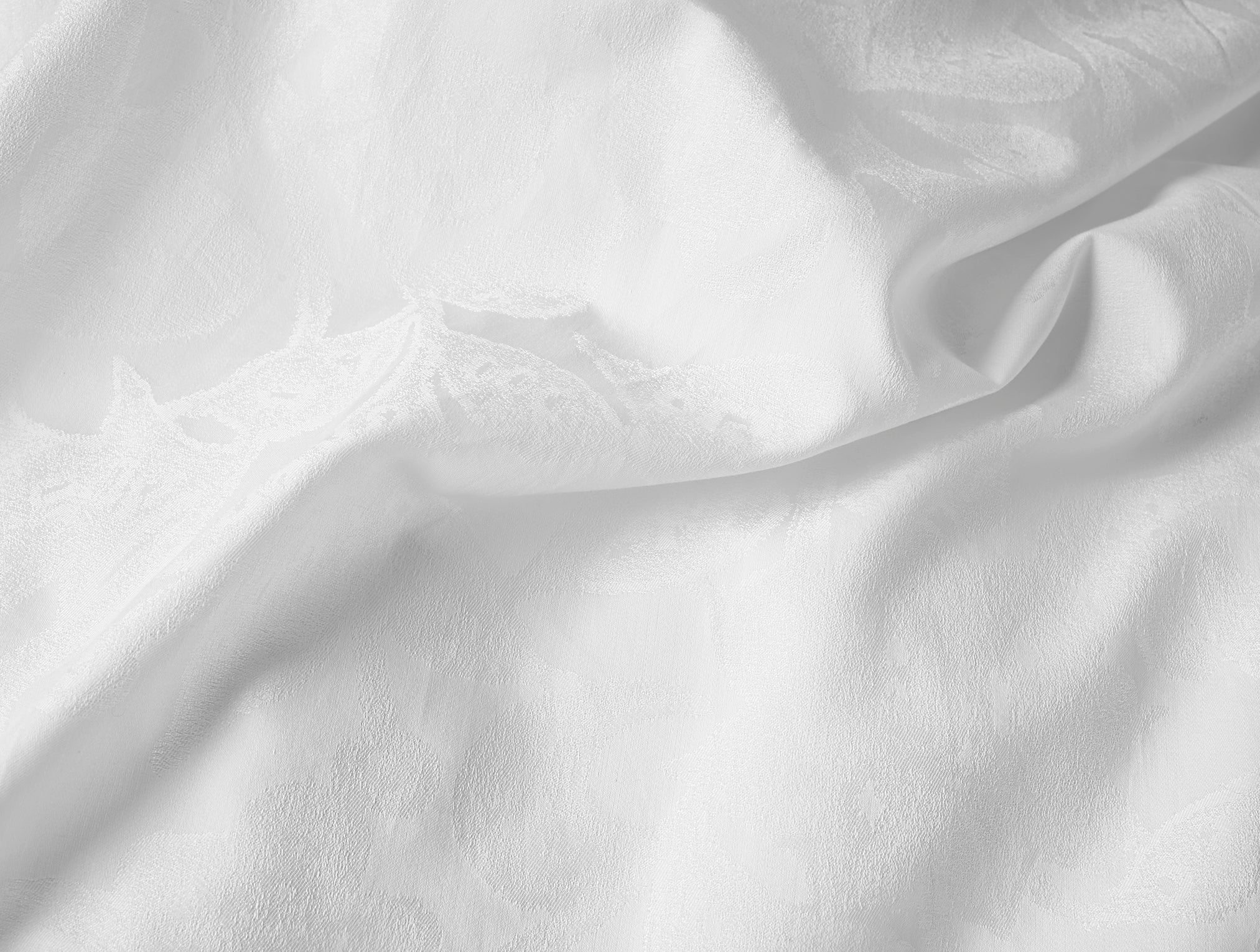 Alpine White Jacquard Organic Percale Duvet Cover - Image 4