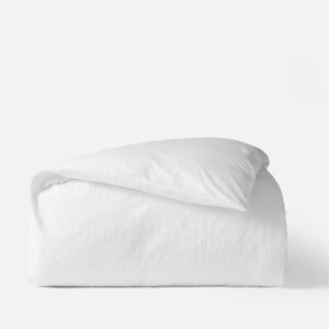 Alpine White Organic Percale Duvet Cover