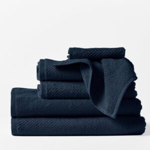 Quick-Dry Twill Organic Cotton Towels - Midnight Indigo