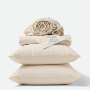 Dew Blue Smooth Organic Percale Sheet Set for Fresh Bedding