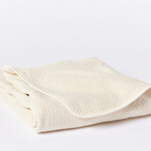 Natural Undyed Heavyweight Honeycomb Organic Percale Throw Blanket