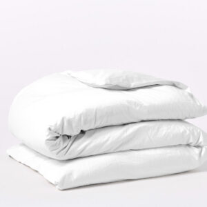 Alpine White Relaxed Organic Sateen Duvet Cover