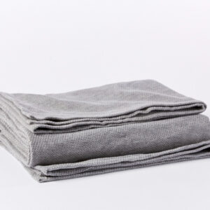 Fern Green Washable Brushed Wool Organic Cotton Throw Blanket